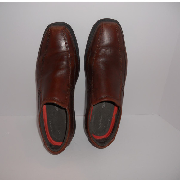 Men's Rockport Men's Brown Leather Slip On Loafers / Dress‎ Shoes Size 12W - Picture 1 of 6